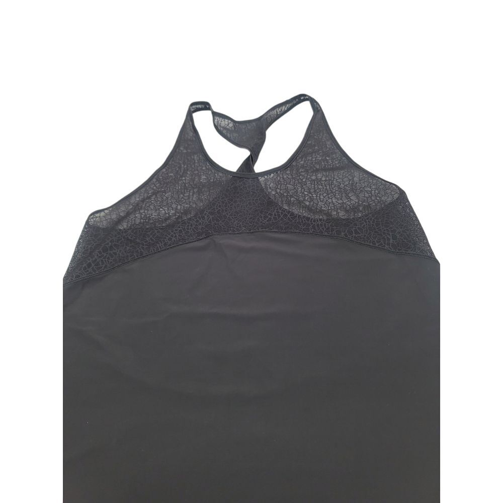 Lululemon Women's Twist and Train Black Side Slits Sheer upper Tank Top Size 2-4 - Picture 4 of 7